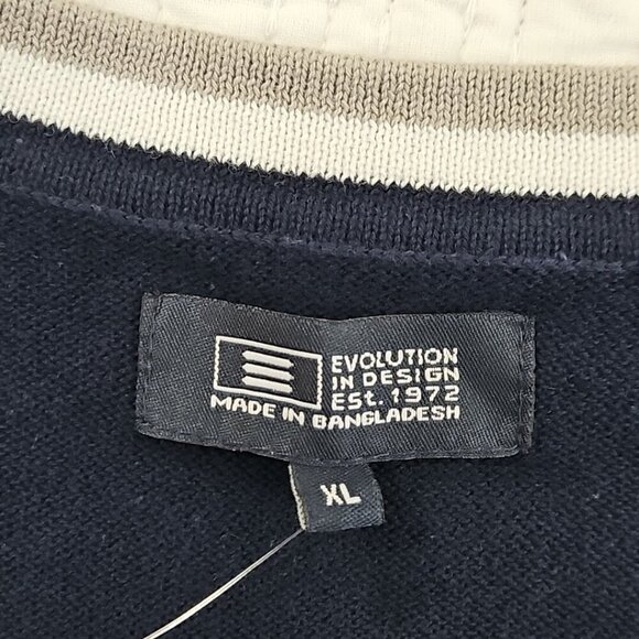 Evolution in Design Men's XL Button-Up Cardigan Navy Blue Long Sleeve NWT NEW - Picture 5 of 15